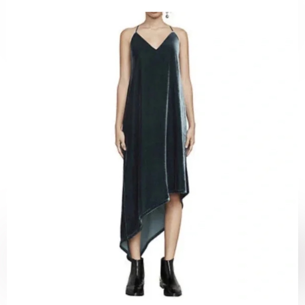 BCBGMaxAzria Elana dress NWT size XS  & Large Forest Blue High Low Dress